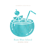 Vinta Inks Rum Blue Island [Kaisa 1850] - 30 mL Bottled Ink