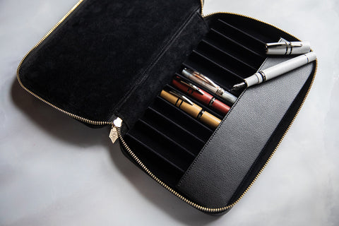 Visconti VSCT Leather Collection – 12 Pen Zippered Case – The Nibsmith